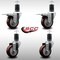Service Caster 3.5'' SS Maroon Poly Swivel 1-5/8'' Expanding Stem Caster Set 2 Total Lock Brakes, 4PK SCC-SSEXTTL20S3514-PPUB-MRN-2S2-158 - alternate 5